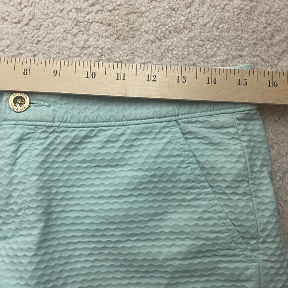 Lilly‎ Pulitzer The Buttercup Dressy Scalloped Shorts Texture Mint Green Size 2 - Picture 7 of 13